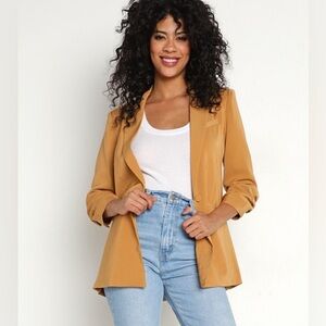 NWT. Z Supply Cinema Blazer in Camel Brown